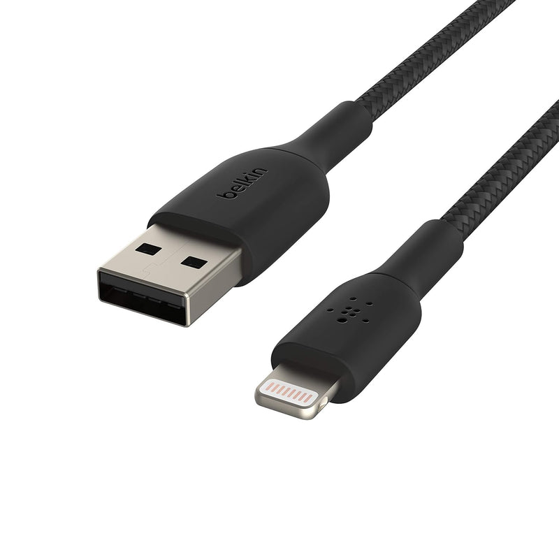 Boostcharge Braided Lightning Cable - 3.3Ft/1M - Mfi Certified Apple Iphone Charger USB to Lightning Cable - Iphone Cable - Iphone Charger Cord - Apple Phone Charger - Black