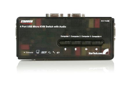 StarTech.com SV411KUSB - KVM / audio switch - USB - 4 ports - 1 local user - PEGASUSS 