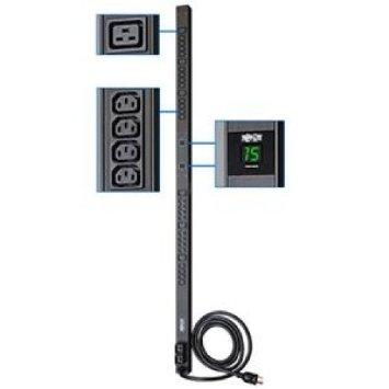 Eaton Tripp Lite Series 5.5kW Single-Phase 208/230V Basic PDU, 38 Outlets (32 C13 and 6 C19), NEMA L6-30P Input, 10 ft. (3.05 m) Cord, 0U Vertical - PEGASUSS 