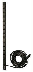 Eaton Tripp Lite Series 1.4kW Single-Phase 120V Basic PDU, 14 NEMA 5-15R Outlets, NEMA 5-15P Input, 15 ft. (4.57 m) Cord, 0U Vertical - PEGASUSS 