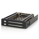 StarTech.com 2 Drive 2.5in Trayless Hot Swap SATA Mobile Rack Backplane - Storage bay adapter - black - PEGASUSS 