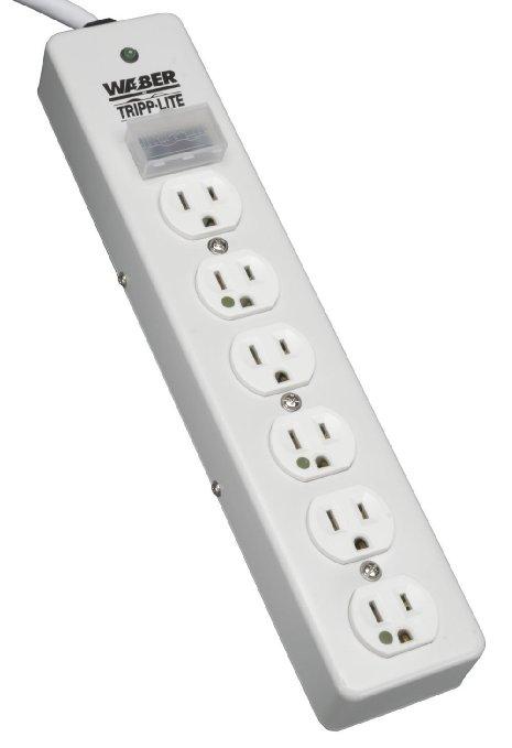Tripp Lite by Eaton Hospital-Grade Surge Protector with 6 Hospital-Grade Outlets, 10 ft. (3.05 m) Cord, 1050 Joules, UL 1363, Not for Patient-Care Rooms - PEGASUSS 