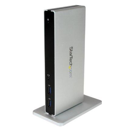 StarTech.com USB 3.0 Docking Station - Compatible with Windows / macOS - Dual DVI Docking Station Supports Dual Monitors - DVI to HDMI and DVI to VGA Adapters Included - USB3SDOCKDD - PEGASUSS 