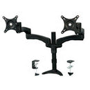 StarTech.com Desk Mount Dual Monitor Arm, Dual Articulating Monitor Arm, Height Adjustable, For VESA Monitors up to 24" (29.9lb/13.6kg) - PEGASUSS 