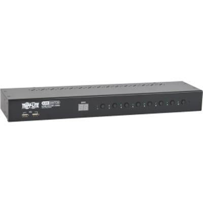 Tripp Lite by Eaton 8-Port 1U Rack-Mount DVI / USB KVM Switch with Audio and 2-port USB Hub - PEGASUSS 