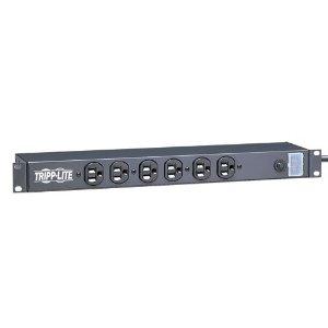 Tripp Lite by Eaton 1U Rack-Mount Power Strip, 120V, 15A, 5-15P, 12 Outlets (6 Front-Facing, 6-Rear-Facing), 15 ft. (4.57 m) Cord - PEGASUSS 