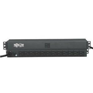 Eaton Tripp Lite Series 1.8kW Single-Phase 120V Basic PDU, 13 NEMA 5-15R Outlets, NEMA 5-15P Input, 15 ft. (4.57 m) Cord, 1U Rack-Mount - PEGASUSS 