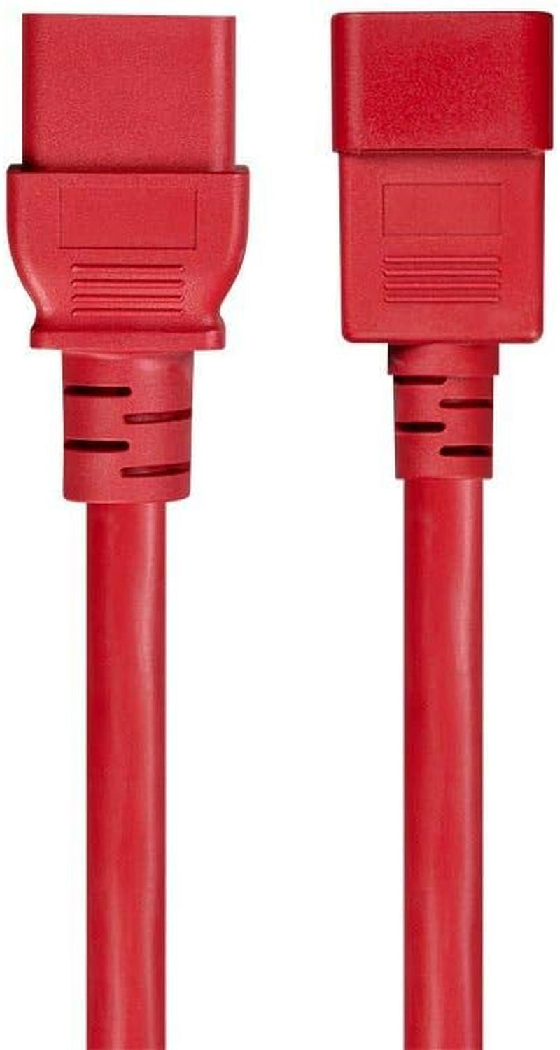 Power Cable/Cord - 3 Feet - Red | 14AWG for PDU 15A (IEC 60320 C13 to IEC 60320 C20)