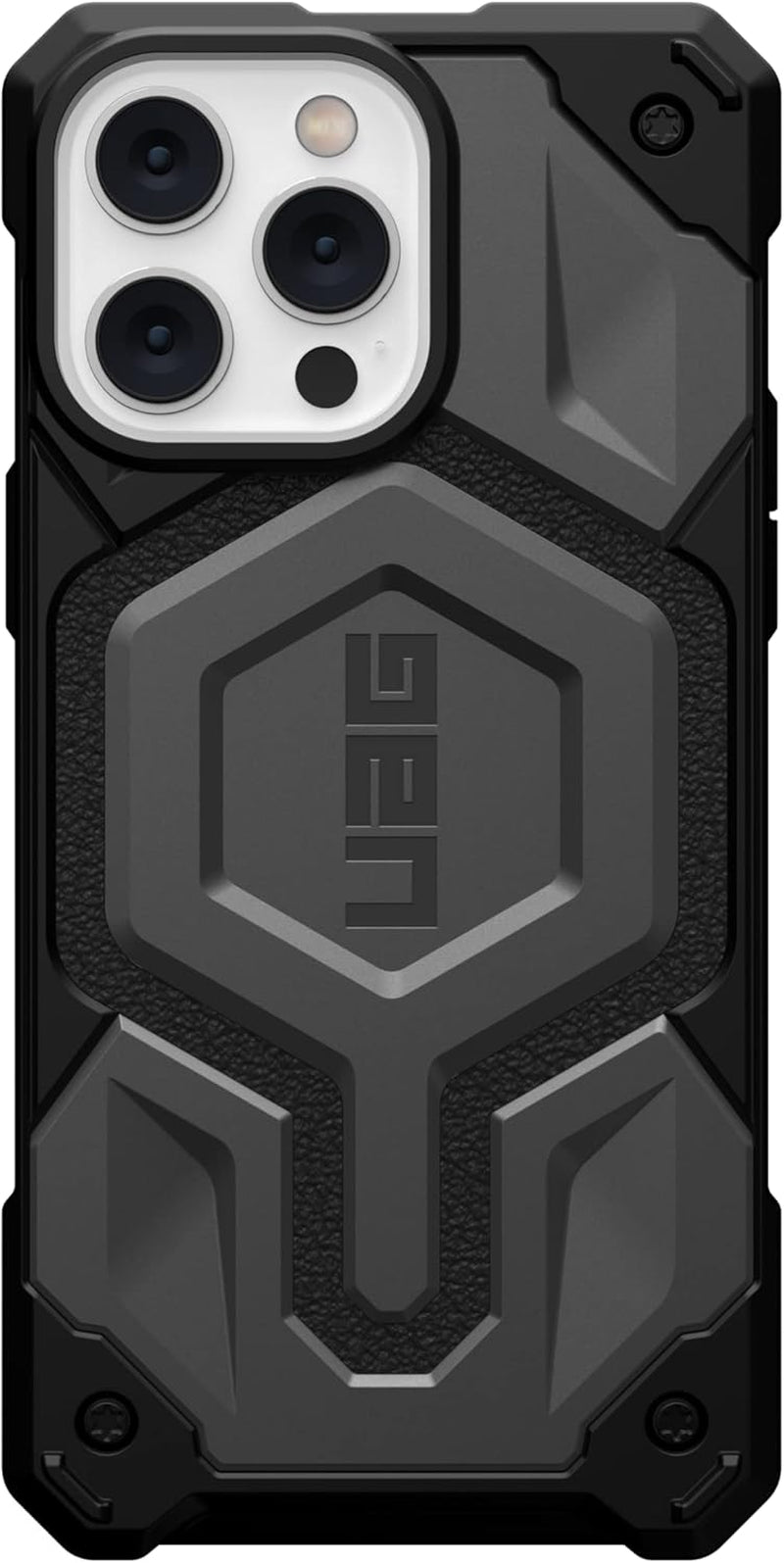 URBAN ARMOR GEAR UAG Designed for Iphone 14 Pro Max Case Silver 6.7" Monarch Pro Build-In Magnet Compatible with Magsafe Charging Rugged Shockproof Dropproof Premium Protective Cover