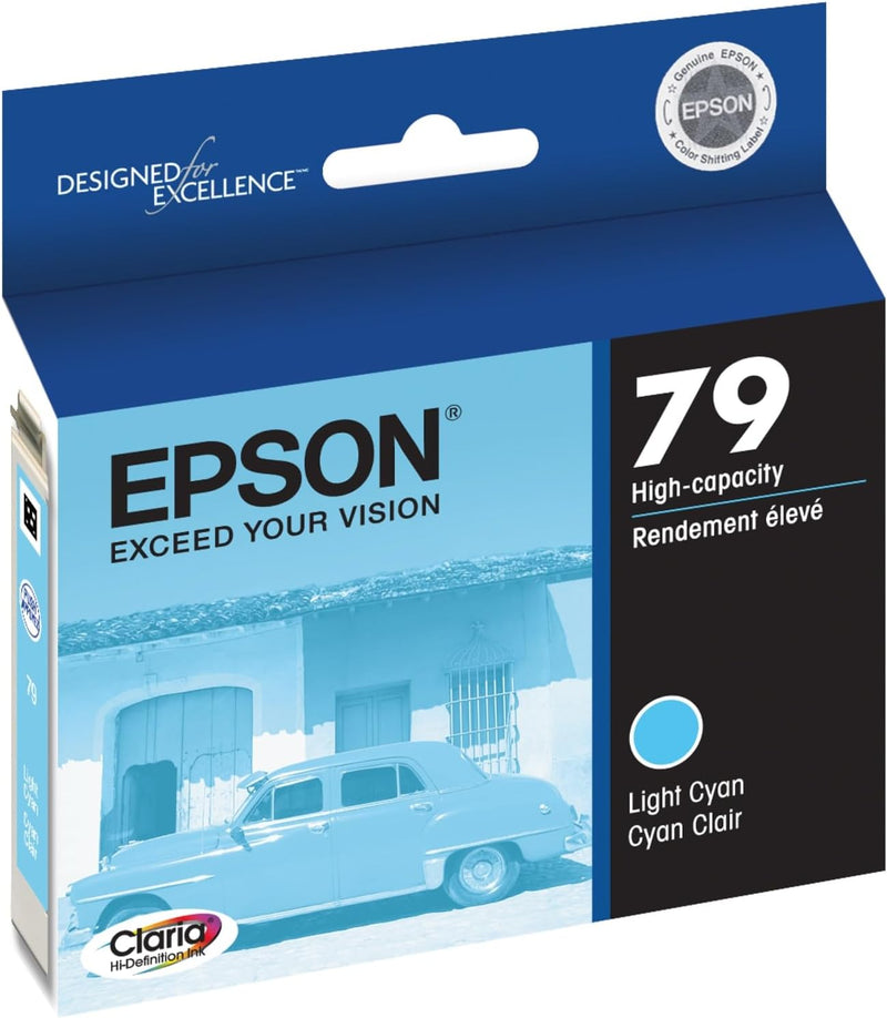 EPSON 79 Claria Hi-Definition Ink Standard Capacity Light Cyan (T079520) Works with Artisan 1430, Stylus Photo 1400