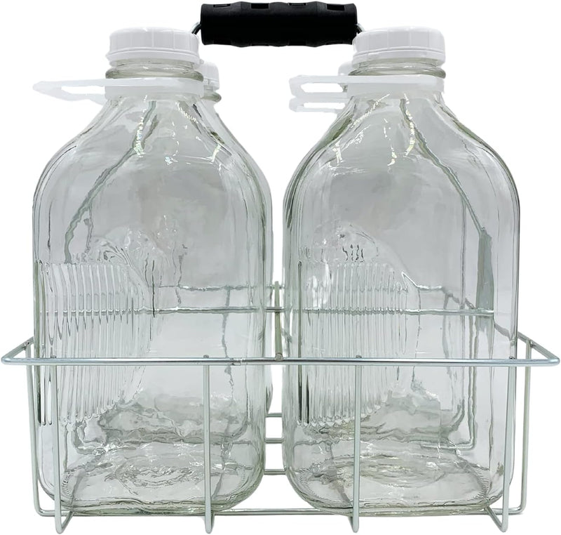 Wire Bottle Carrier for Libbey, Stanpac,  32 and 64 Oz Bottles (64 Oz  ®, 4 Cell Carrier)