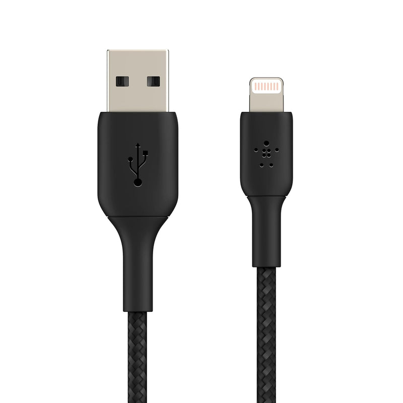 Boostcharge Braided Lightning Cable - 3.3Ft/1M - Mfi Certified Apple Iphone Charger USB to Lightning Cable - Iphone Cable - Iphone Charger Cord - Apple Phone Charger - Black