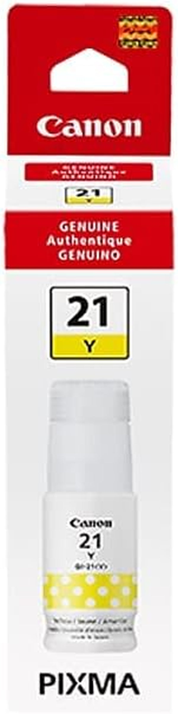 GI-21 Yellow Ink Bottle, Compatible to G3260, G2260 and G1220 Supertank Printers