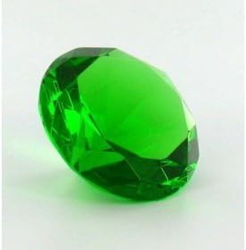 3'' 80Mm Green Shining Glass Diamond Paperweight