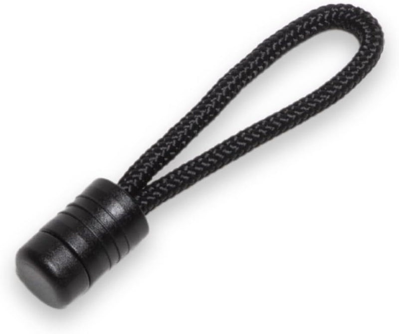 6 5/8" Standard Size Black Bungee Shock Cord & Stayput Fastener with Pull Tabs for Canvas, 10 Pack, Cord Length 6 5/8"