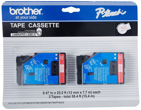 BRT-TC21 TC Tape Cartridges for P-Touch Labeler