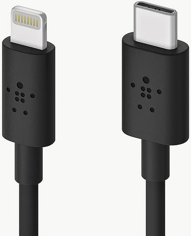 USB-C to Lightning Cable (4Ft Fast Charging Iphone USB-C Cable for Iphone 11, 11 Pro, 11 Pro Max, XS, XS Max, XR, X, Macbook, Ipad and More, Apple Mfi-Certified), Black (F8J239Bt04-Blk)