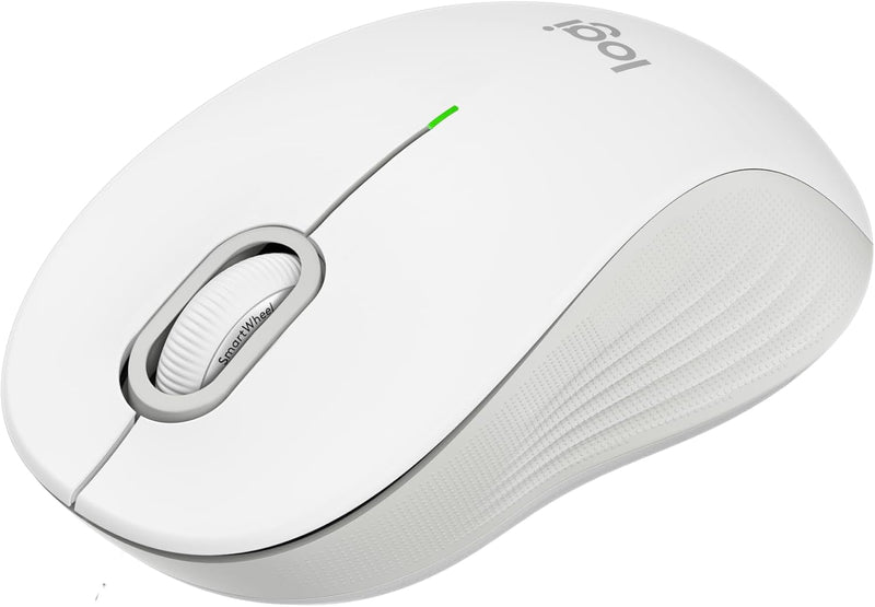 Signature M550 Wireless Mouse - for Small to Medium Sized Hands, 2-Year Battery, Silent Clicks, Customizable Side Buttons, Bluetooth, Multi-Device Compatibility - off White