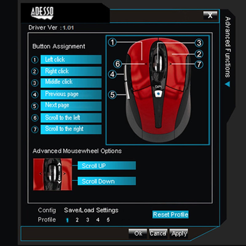 Imouse S60 Wireless Optical Mouse with 24 Ghz RF Technology, Programmable Driver, Tilt-Wheel Scrolling, and Magnetically Storable Receiver