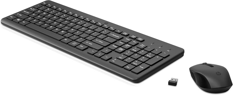 330 Wireless Keyboard and Mouse Combo - 2.4 Ghz Wireless USB Receiver - Chiclet Keys, 12 Keyboard Shortcuts - 1600 DPI Multi-Surface Mouse - LED Num Lock, Caps Lock, Scroll Lock (2V9E6AA)