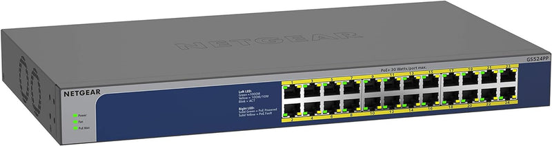 16-Port Gigabit Ethernet Unmanaged Poe Switch (GS116LP) - with 16 X Poe+ @ 76W Upgradeable, Desktop, Wall Mount or Rackmount, and Limited Lifetime Protection 16 Port | 16Xpoe+ 76W