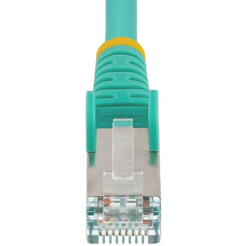 Startech.Com 2Ft Cat6A Ethernet Cable - Low Smoke Zero Halogen (LSZH) - 10 Gigabit 500Mhz 100W Poe RJ45 S/FTP Aqua Network Patch Cord Snagless W/Strain Relief (NLAQ-2F-CAT6A-PATCH)