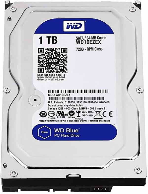 Blue WD10EZEX 1TB 3.5 Inches SATA 7200RPM 64MB Hard Drive Internal (Renewed)