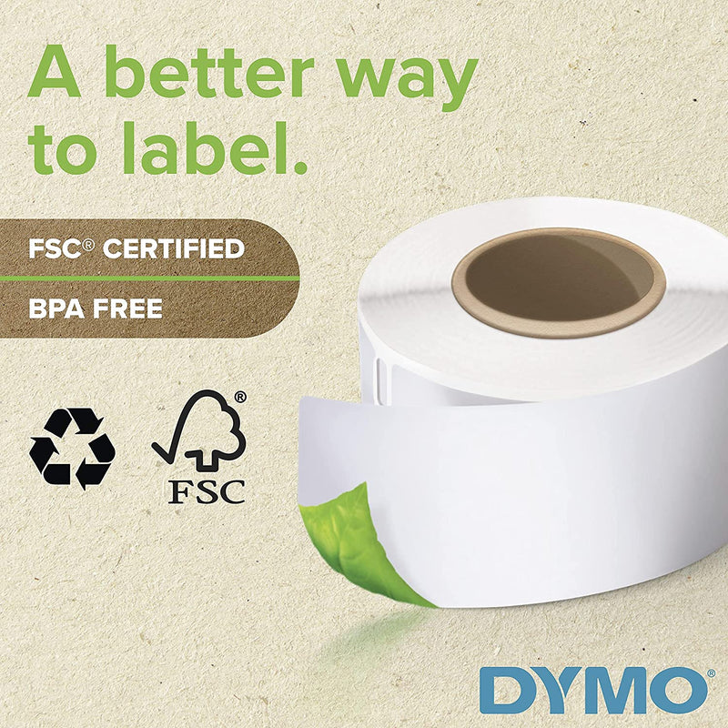 DYMO Authentic LW Mailing Address Labels for Labelwriter Label Printers, (1-1/8" X 3-1/2"), 3 Rolls of 350 (1050 Total)