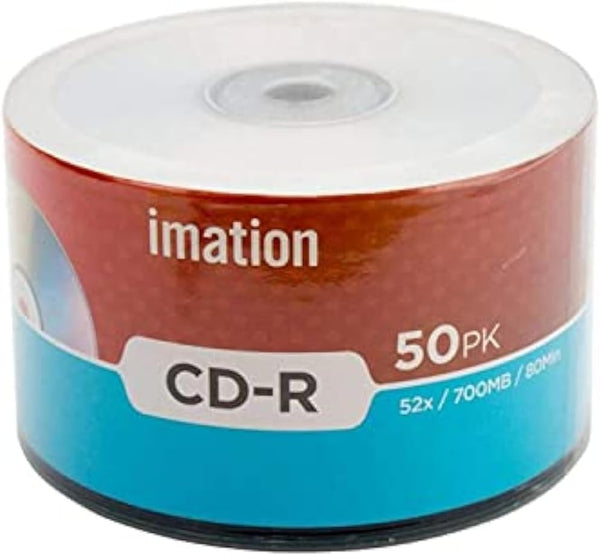 50 Pack  CD-R 52X 700Mb/80Min Branded Logo Blank Media Recordable Data Disc