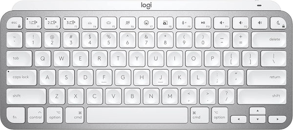 Logitech MX Keys Mini for Mac Minimalist Wireless Illuminated Keyboard, Compact, Bluetooth, Backlit Keys, USB-C, Tactile Typing, Compatible with Apple Macos, Ipad OS, Metal Build (Renewed)