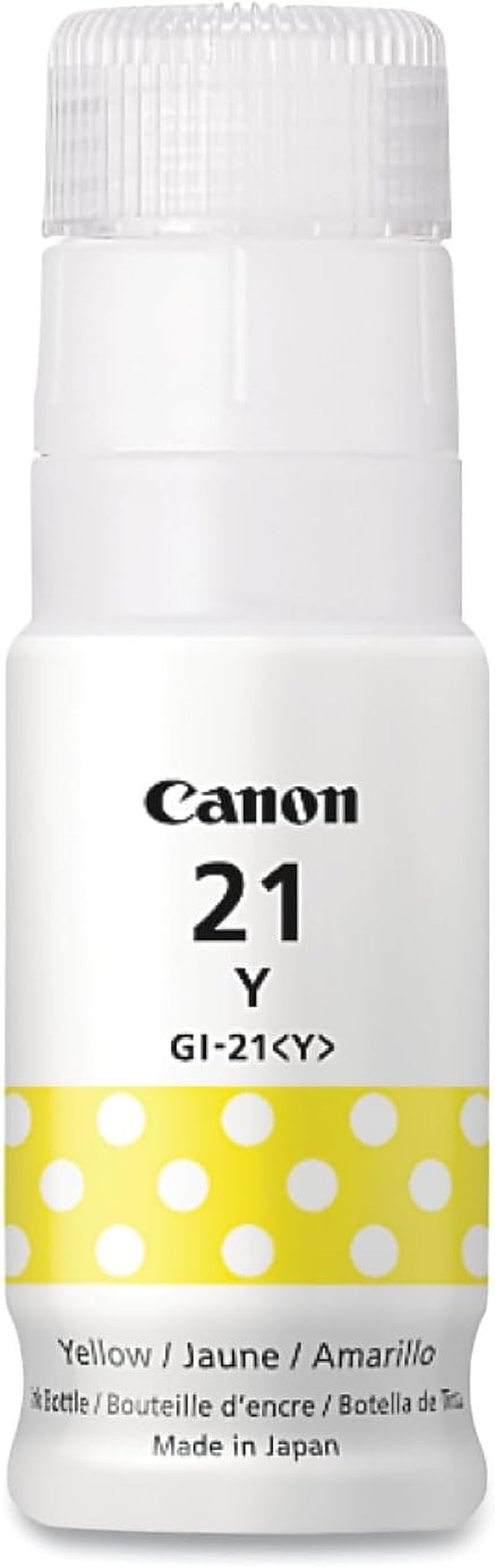 Canon GI-21 Yellow Ink Bottle, Compatible to G3260, G2260 and G1220 Supertank Printers