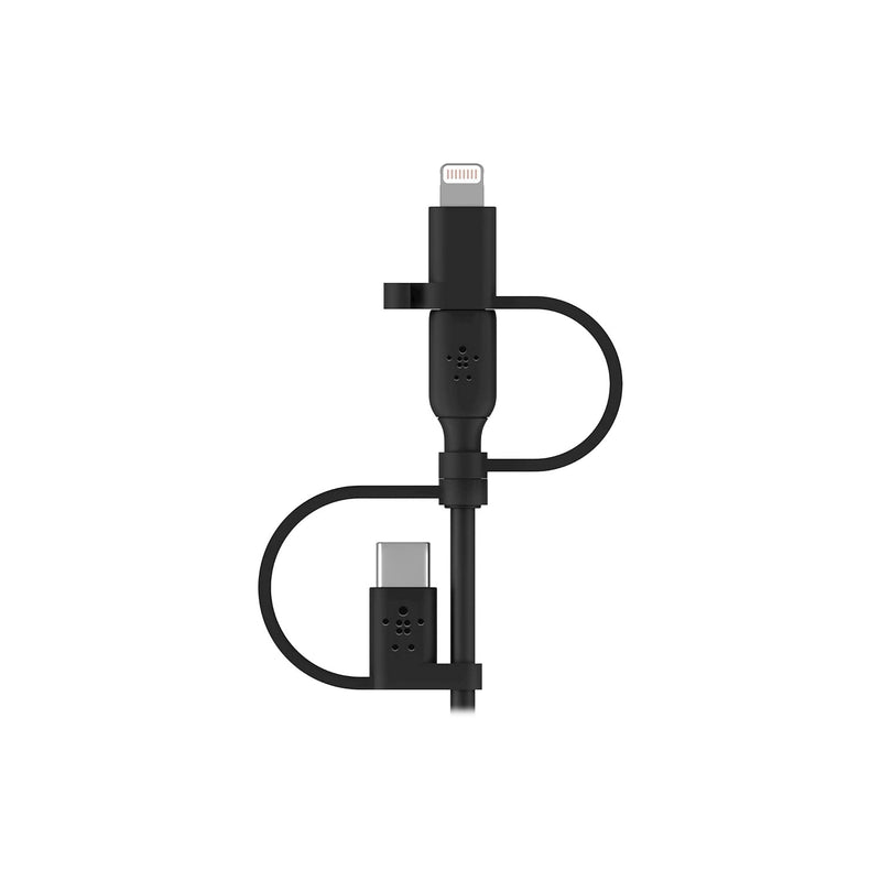 3-In-1 Universal USB-A Cable - USB-C Cable, Lightning Cable, Micro-Usb - Charging Cord Boost Charge Charger Designed for Apple Iphones & Ipads, Galaxy, Tablet, Smartphone - Black 3.3 Feet