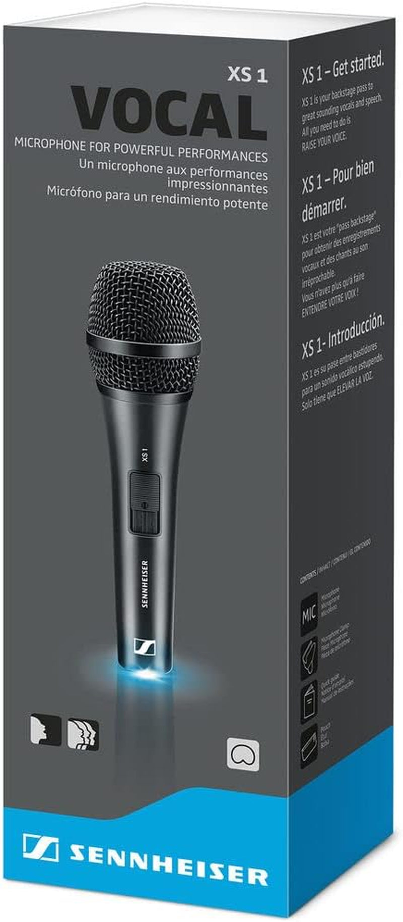 XS 1 Handheld Cardioid Dynamic Vocal Microphone Bundle with Pop Filter and 20" XLR-XLR Cable