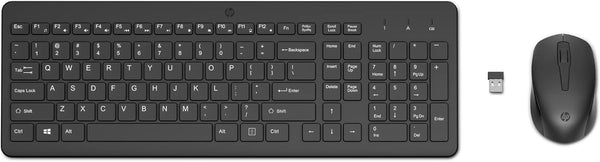 330 Wireless Keyboard and Mouse Combo - 2.4 Ghz Wireless USB Receiver - Chiclet Keys, 12 Keyboard Shortcuts - 1600 DPI Multi-Surface Mouse - LED Num Lock, Caps Lock, Scroll Lock (2V9E6AA)