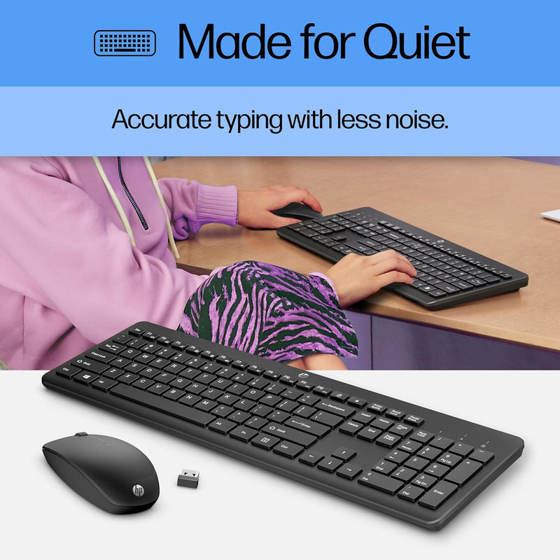 230 Wireless Mouse and Keyboard Combo - 2.4Ghz Wireless Connection - Long Battery Life - Durable & Low-Noise Design - Windows & Mac OS - Adjustable 1600 DPI - Numeric Keypad (18H24AA