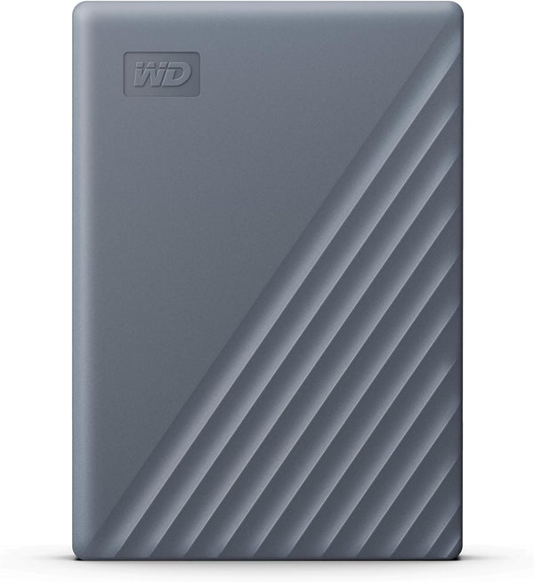 WD 2TB My Passport Portable Hard Drive, Works with USB-C and USB-A, Windows PC, Mac, Chromebook, Gaming Consoles, and Mobile Devices, Backup Software and Password Protection - WDBRMD0020BGY-WESN Silicon Grey 2TB Pc/Mac Ready (Exfat)