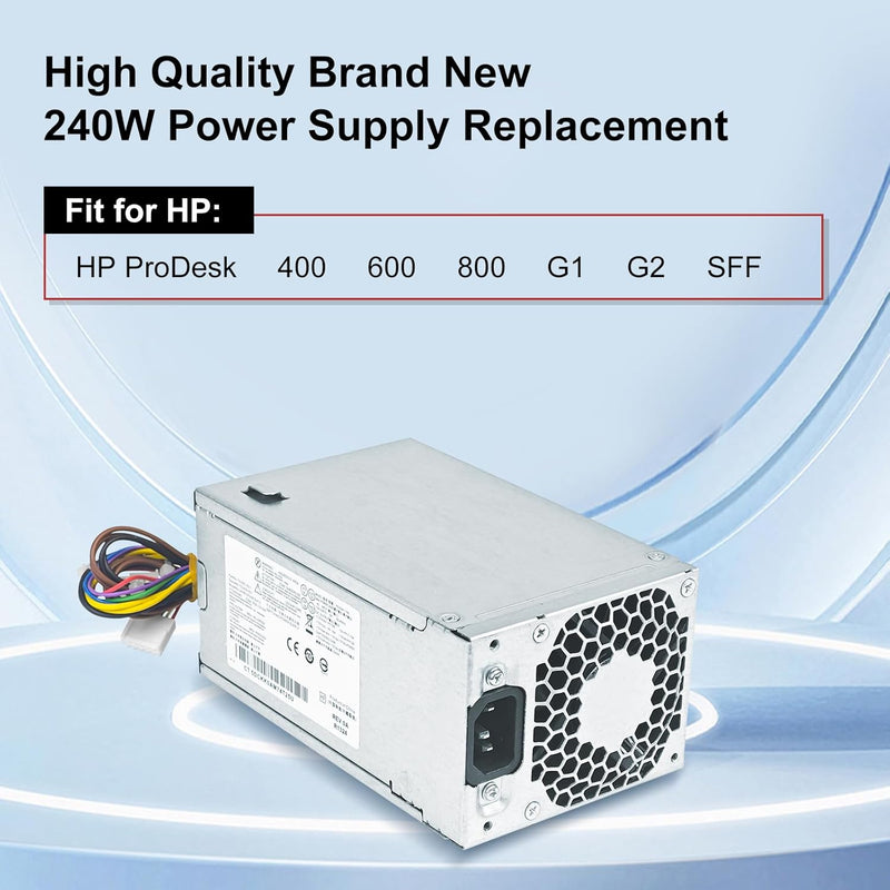 Upgraded PS-4241-1HA 240W Power Supply Compatible with for HP Prodesk 400 600 800 G1 G2 SFF, 702307-001,702307-002, 751884-001, 751886-001 Power Supply