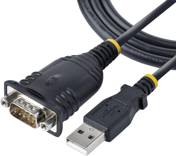 Startech.Com 3Ft (1M) USB to Serial Cable, DB9 Male RS232 to USB Converter, Prolific IC, USB to Serial Adapter for Plc/Printer/Scanner/Switch, USB to COM Port Adapter, Windows/Mac (1P3FP-USB-SERIAL)