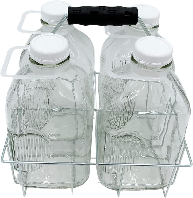 Wire Bottle Carrier for Libbey, Stanpac,  32 and 64 Oz Bottles (64 Oz  ®, 4 Cell Carrier)