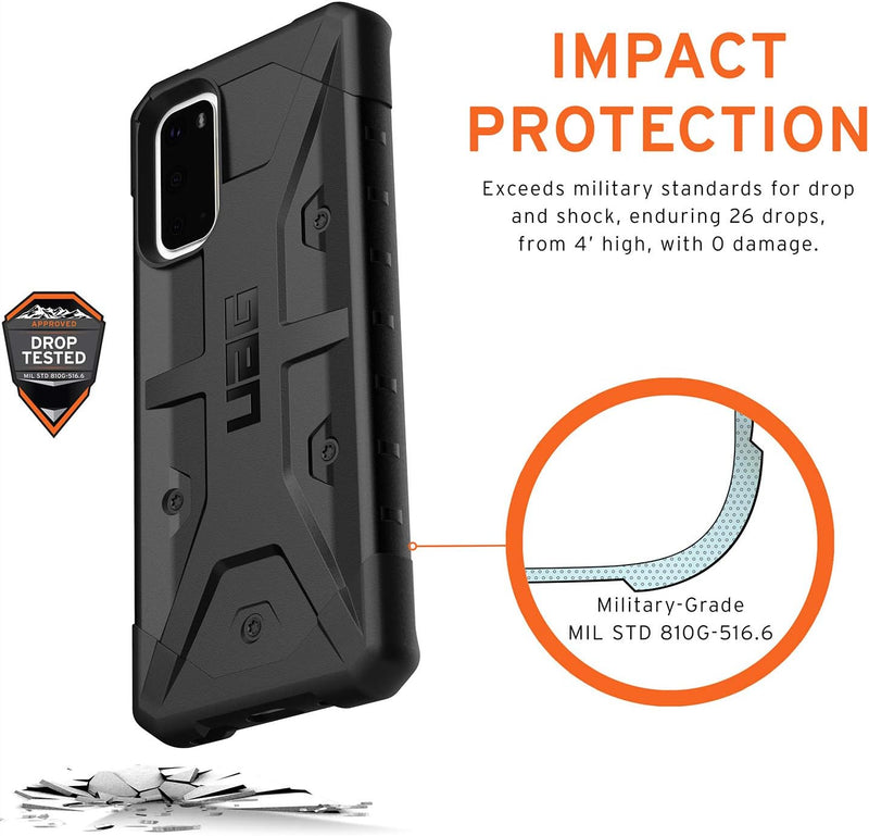 PATHFINDER UAG-GLXS20-BK Shockproof Case for Galaxy S20, Black