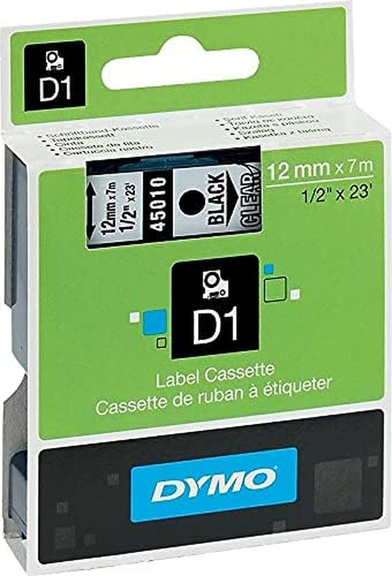 , 45010, Tape, Black/Clear, 23 Ft. L, 1/2 In. W