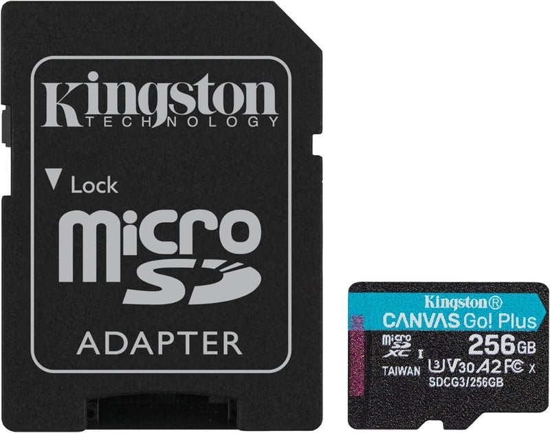 256GB Canvas Go plus Microsdxc Card | up to 170Mb/S | UHS-I, C10, U3, V30, A2/A1 | with Adapter | SDCG3/256GB