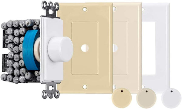 Monoprice 120-Watt Rotary Resistance Speaker Volume Control, 12-Position Switch, 36Db Attenuation, Solderless Speaker Terminals, Multi-Color, Model Number: 138168