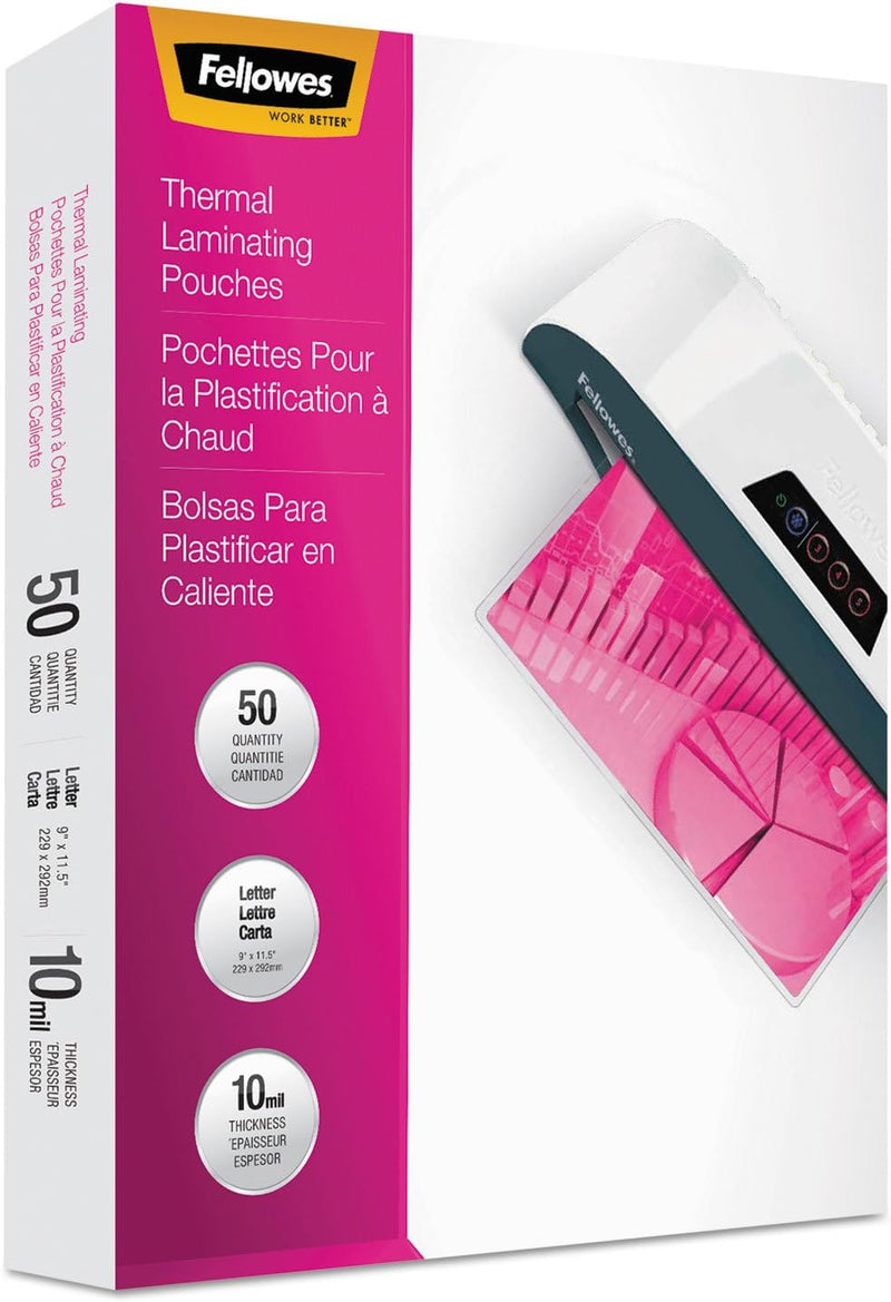 52042 Laminating Pouches,Letter,10Mil,11-1/2-Inch X9-Inch,50/Pk,Glossy,Cl