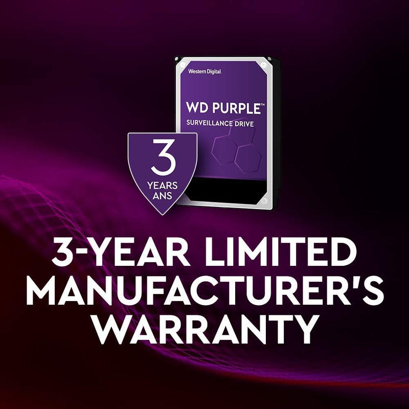10TB WD Purple Surveillance Internal Hard Drive HDD - SATA 6 Gb/S, 256 MB Cache, 3.5" - WD102PURZ 10TB 256 MB Cache