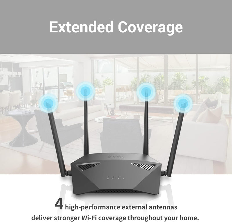 DIR-1950 IEEE 802.11Ac Ethernet Wireless Router - 2.40 Ghz ISM Band - 5 Ghz UNII Band - 4 X Antenna(4 X External) - 237.50 Mb/S Wireless Speed - 4 X Network Port - 1 X Broadband Port - Gigabit