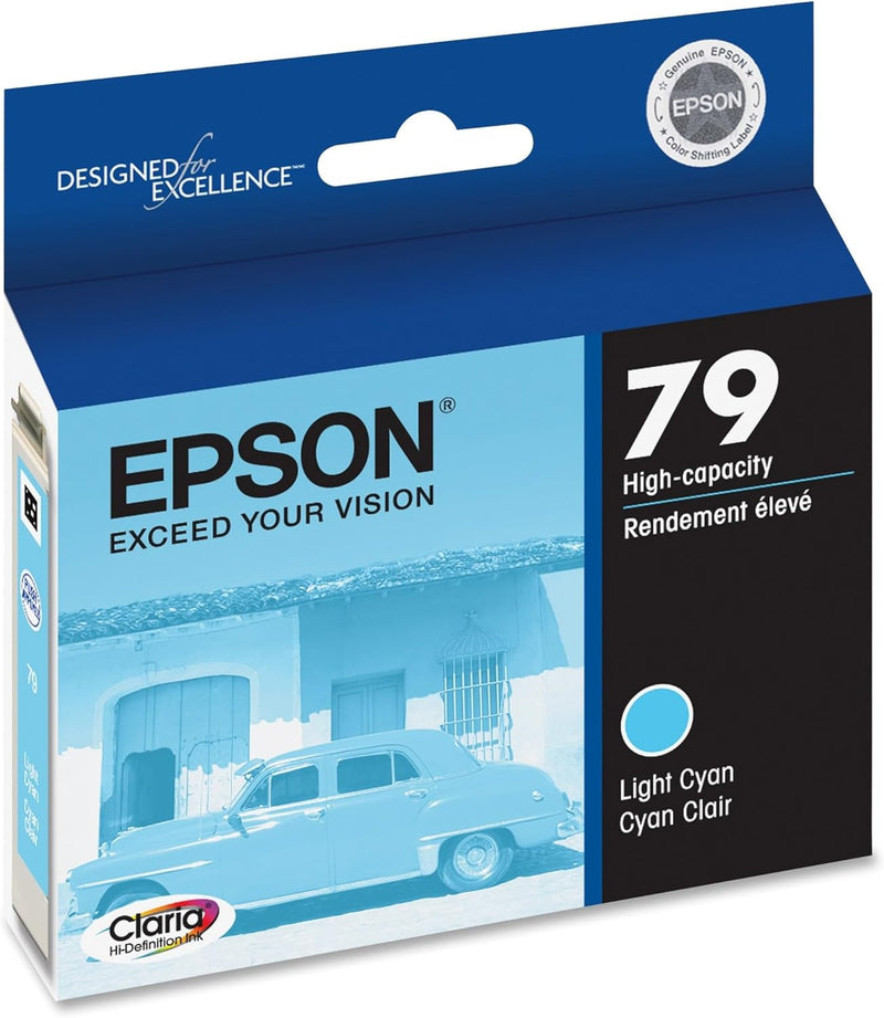 EPSON 79 Claria Hi-Definition Ink Standard Capacity Light Cyan (T079520) Works with Artisan 1430, Stylus Photo 1400