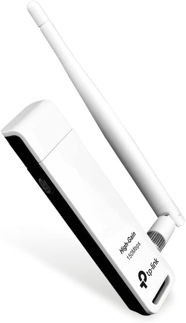 TL-WN722N IEEE 802.11N (Draft) USB - Wi-Fi Adapter. WIRELESS LITE N ADAPTER 150M USB HIGH GAIN 1DETACHABLE ANTENNA WL-AP. 150 Mbps - External