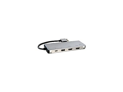 SMK-Link USB-C Dual 4K Multi-Stream Mini Docking Station - for Notebook/Camera/Scanner/Tablet/Monitor/Projector/TV - 100 W - USB Type C - 2 x USB 2.0-2 x USB 3.0 - Network (RJ-45) - HDMI - VGA - Th - PEGASUSS 
