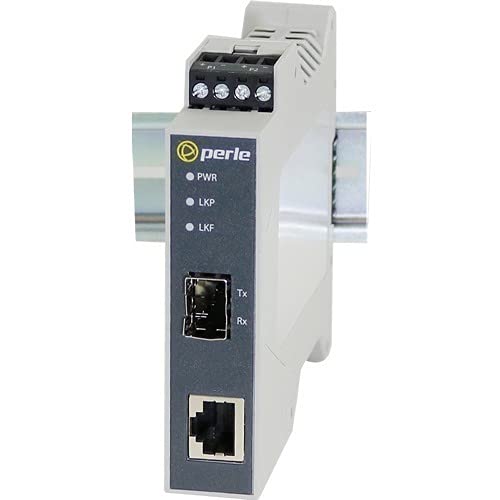 Perle SR-1000-SFP-XT Transceiver/Media Converter - 1 x Network (RJ-45) - Gigabit Ethernet - 10/100/1000Base-T, 1000Base-X - 1 x Expansion Slots - SFP (Mini-GBIC) - 1 x SFP Slots - Rail-mountable - PEGASUSS 